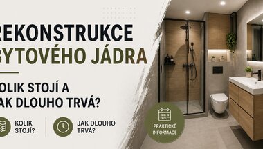 Rekonstrukce bytového jádra - kolik stojí a jak dlouho trvá? STAV REKO Kabelka