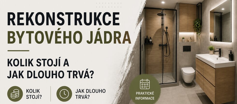 Rekonstrukce bytového jádra - kolik stojí a jak dlouho trvá? STAV REKO Kabelka